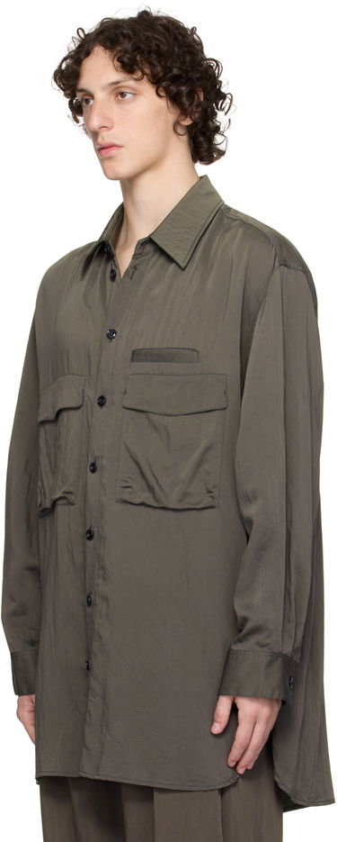 Риза LEMAIRE Lemaire Utility Shirt Зелено | OV1014 LF1388, 3