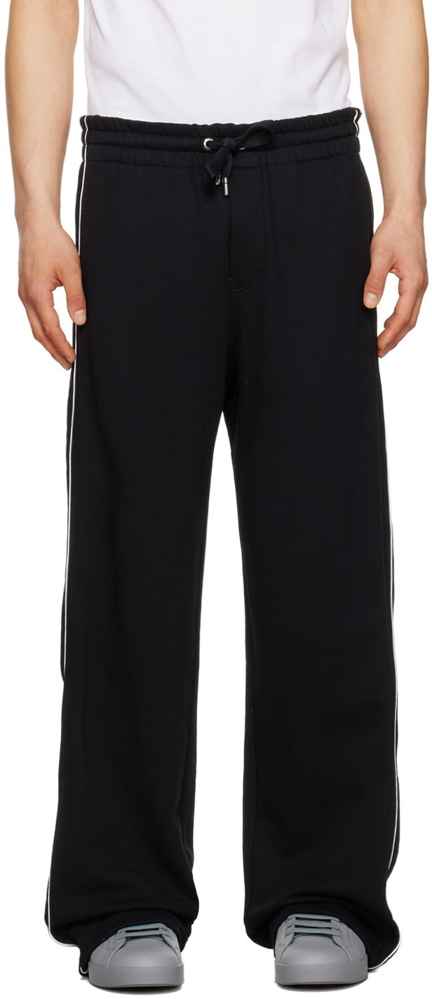 Спортни панталони Dolce & Gabbana Black Drawstring Sweatpants Черно | GVVUATHU7CK, 0