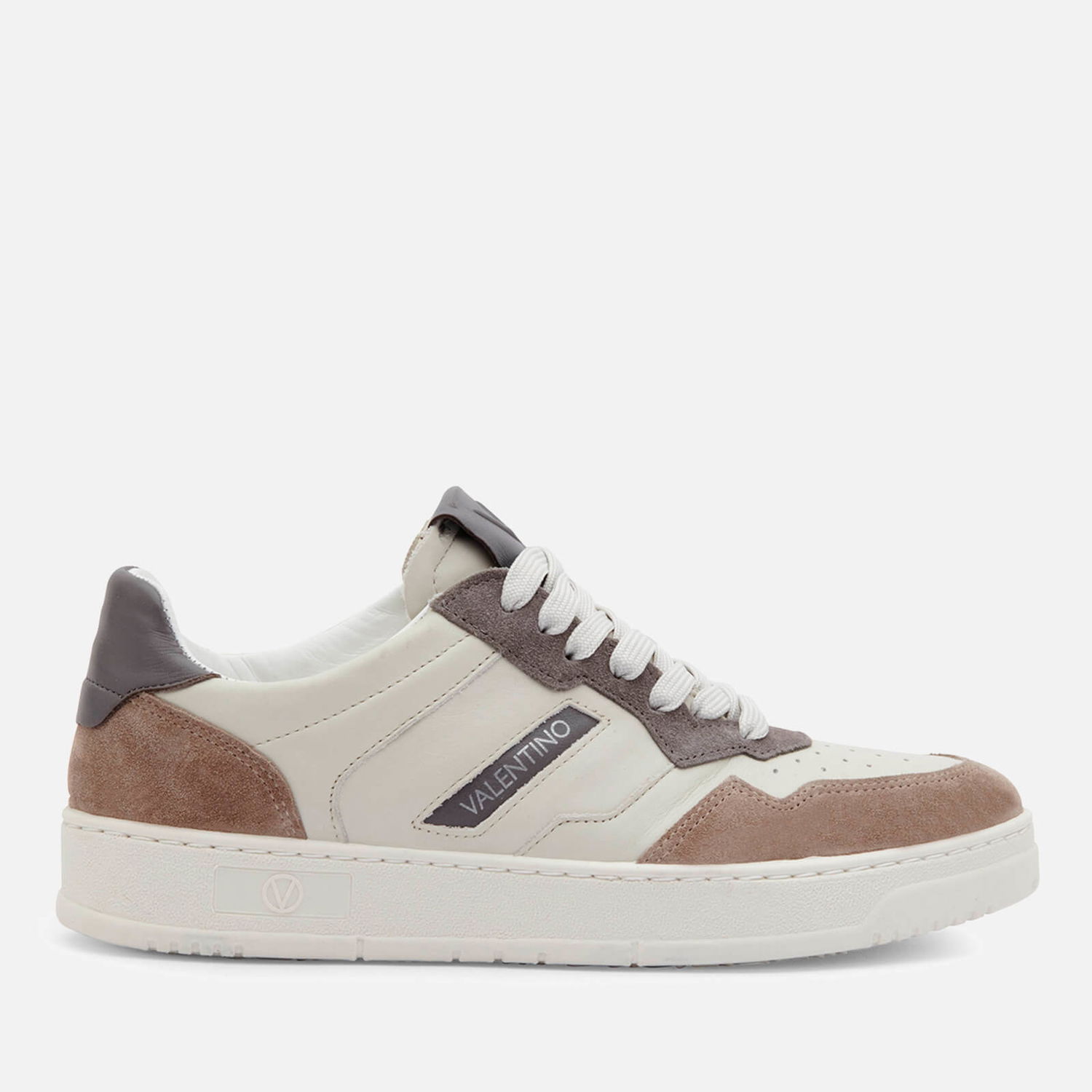 Облекло Valentino Men's Suede and Leather Basket Trainers - UK 7.5 Бургунди | 95A2501CAM-022, 0