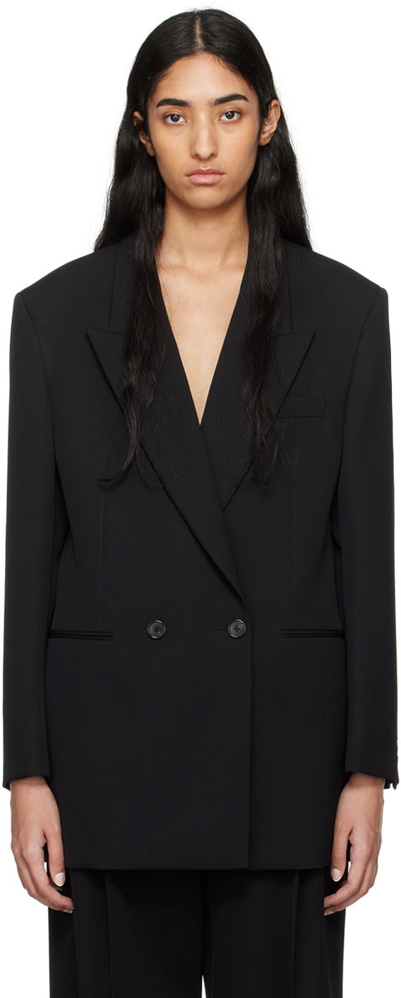 Яке The Row Double-Breasted Blazer Черно | 8119-W2763, 0