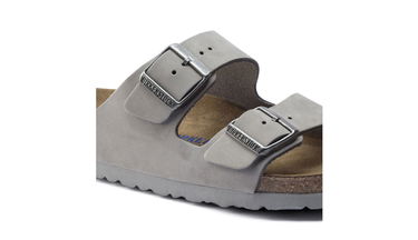 Кецове и обувки Birkenstock Arizona SFB Nubuck Leather Narrow Fit W Сиво | 1020973, 3