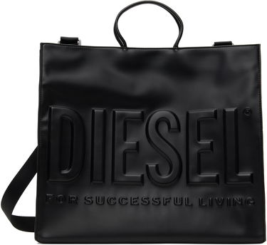 Голяма пазарска чанта Diesel 3D Logo Tote Bag Черно | X09931 P5184, 0