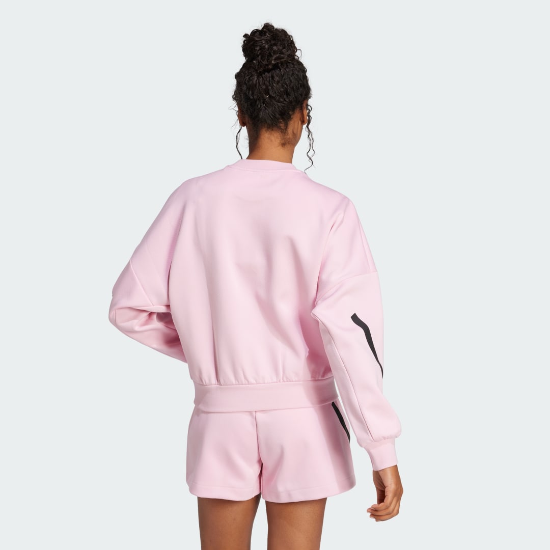 Суитчър adidas Performance Z.N.E. Athletic Sweatshirt Розово | JC5404, 1