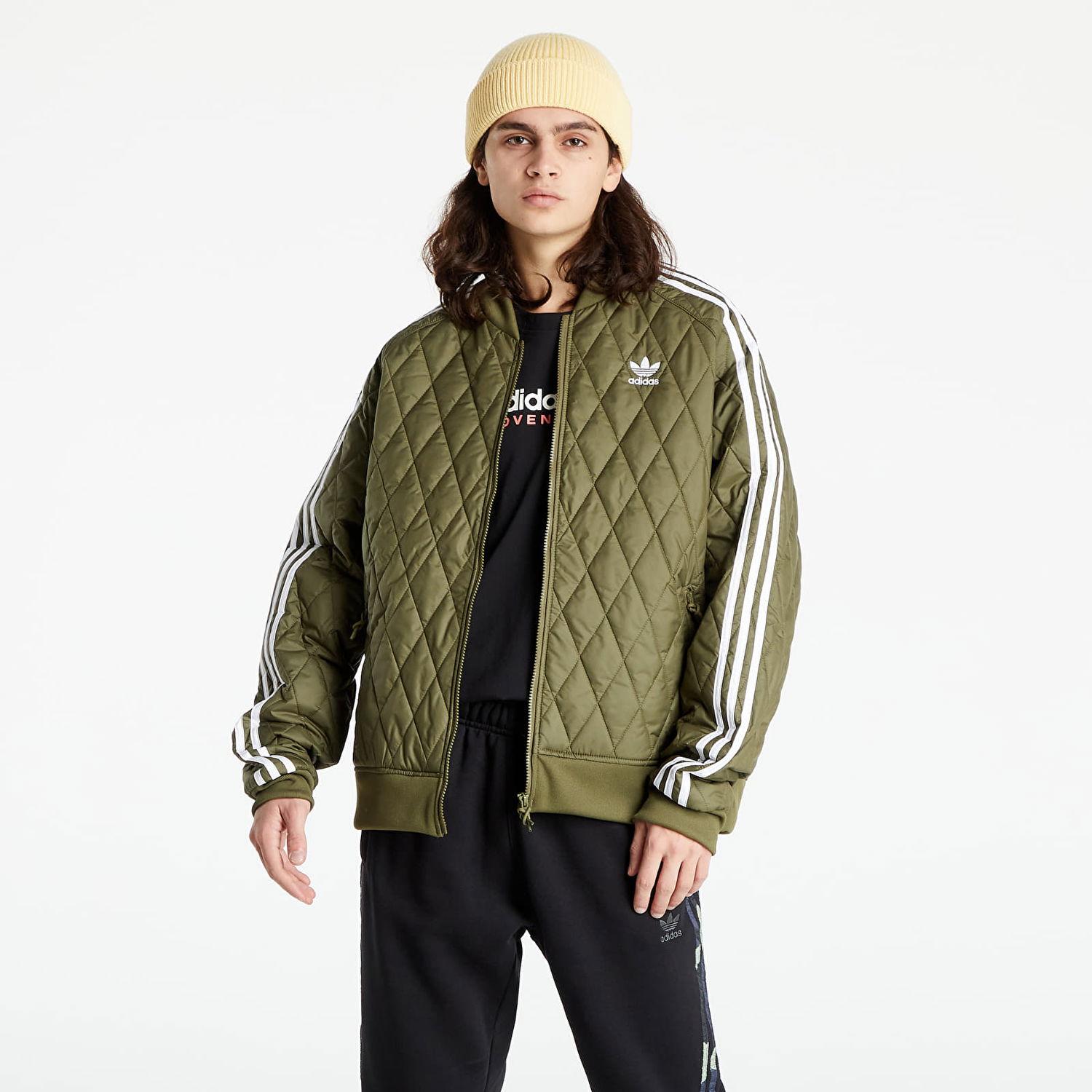 Яке бомбър adidas Originals Quilted Sst Tt Зелено | H11435, 0