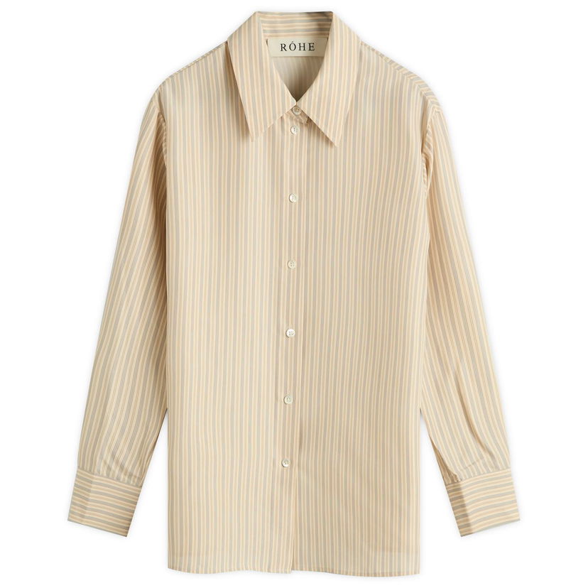 Риза Róhe Silk Striped Shirt Бежово | 416-19-225