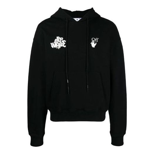 Суитчър Off-White Loose Fit Hoodie Черно | OMBB037S21FLE0061001, 0