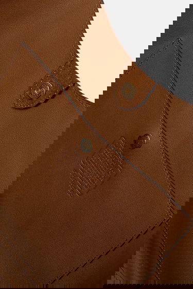 Голяма пазарска чанта Coach Coach Suede Tote Bag Кафяво | CBN47, 4