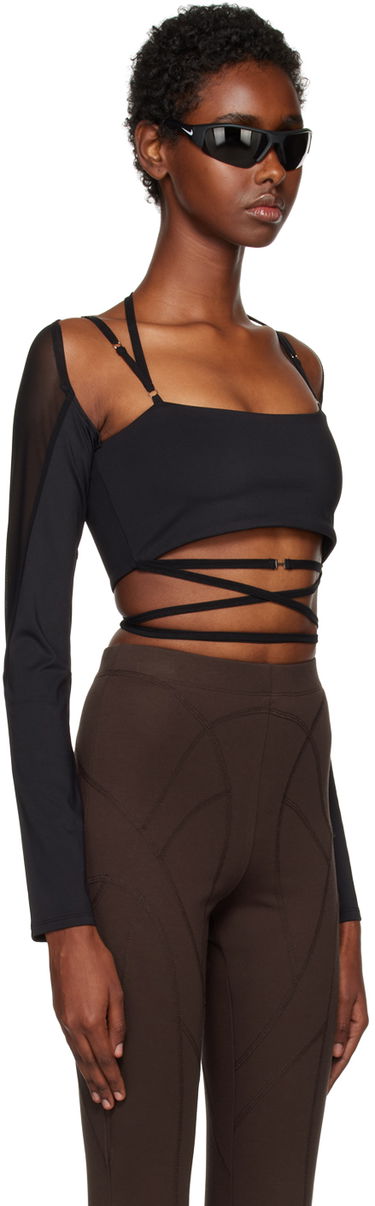 Потник HELIOT EMIL Alike Long Sleeve Wrap Top Черно | AW22_W_13_030_M08_BLK01, 1