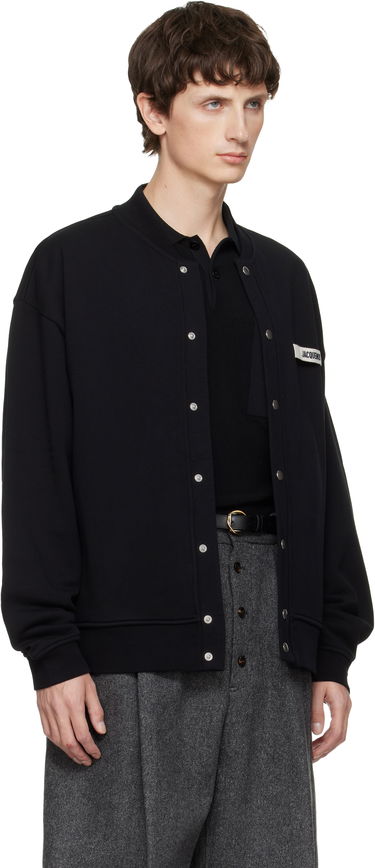 Пуловер Jacquemus The Gros Grain Snap-Button Cardigan Черно | 25HCDM00576AJ00126, 1