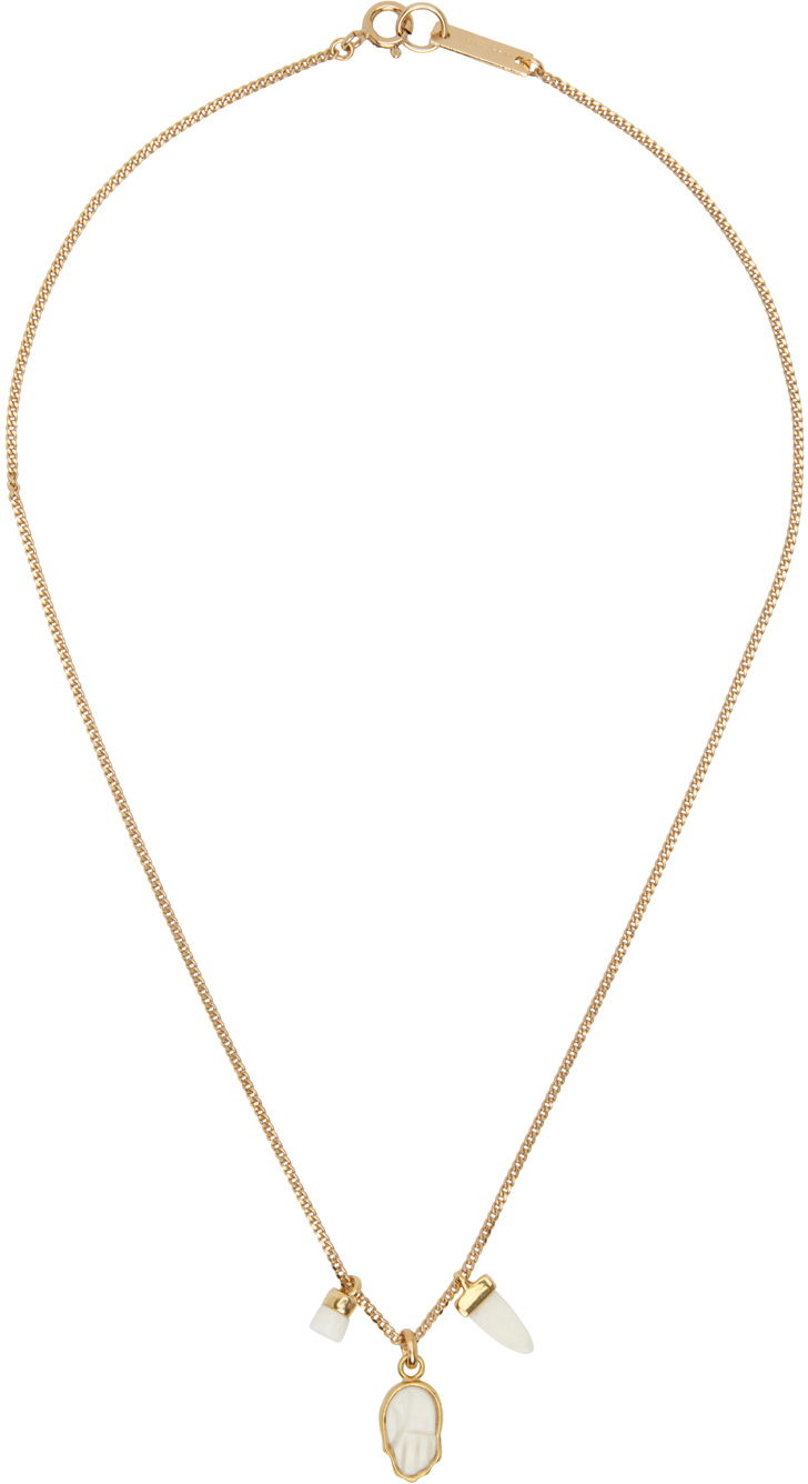 Колие ISABEL MARANT It's All Right Multi-Charm Necklace Жълто | 22ACO0285-22A023B, 0