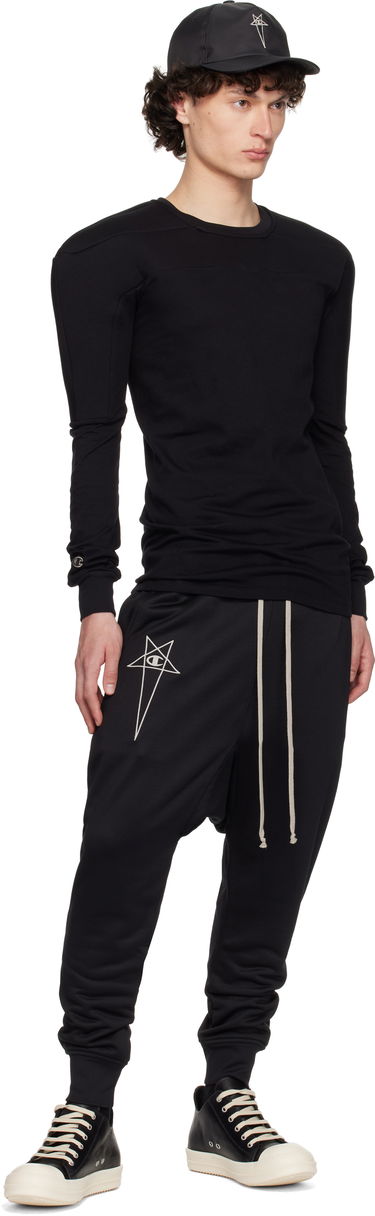 Шапка с козирка Rick Owens Rick Owens Champion Edition Girdered Harness T-shirt Черно | CM01E1707 CHJG JERSEY, 3