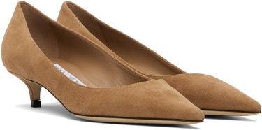 Кецове и обувки Jimmy Choo Amelia Suede Kitten Heel Pumps Бежово | AMELIA, 3