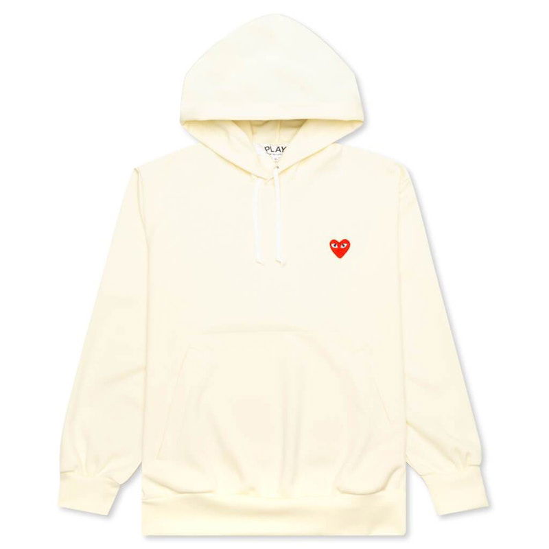 Суитчър Comme des Garçons Red Heart Ivory Hoodie Бежово | AZ-T174-051-3 / P1T174-3, 0