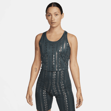 Потник Nike Dri-FIT One Cropped Printed Tank Top Зелено | FB5591-328, 0