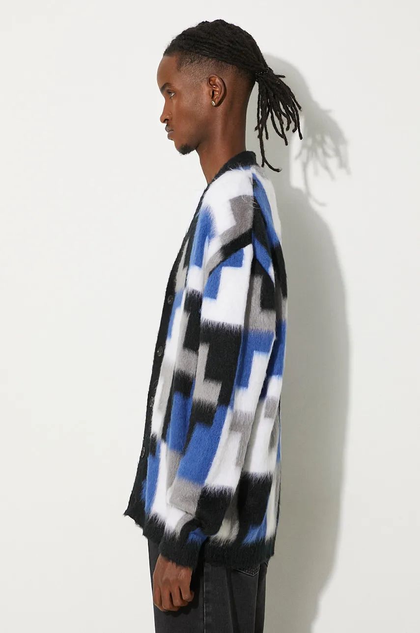 Пуловер Marcelo Burlon AOP Damier Cross Knit Cardigan Сиво | CMHB001F24KNI0010645, 1
