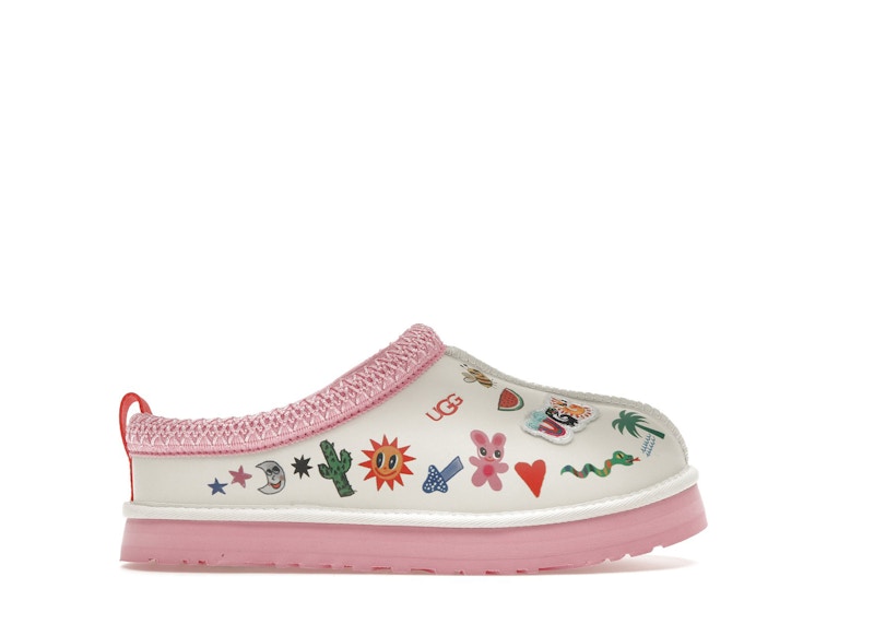Кецове и обувки UGG Tazz Slipper Humberto Cruz Pop Sketch (Kids) Бяло | 1154433K-WHT, 0