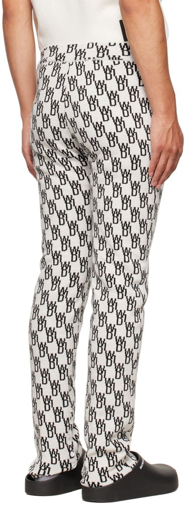 Панталони We11done We11done Jacquard Lounge Pants Бяло | WD-KP9-20-096-W-IV, 2