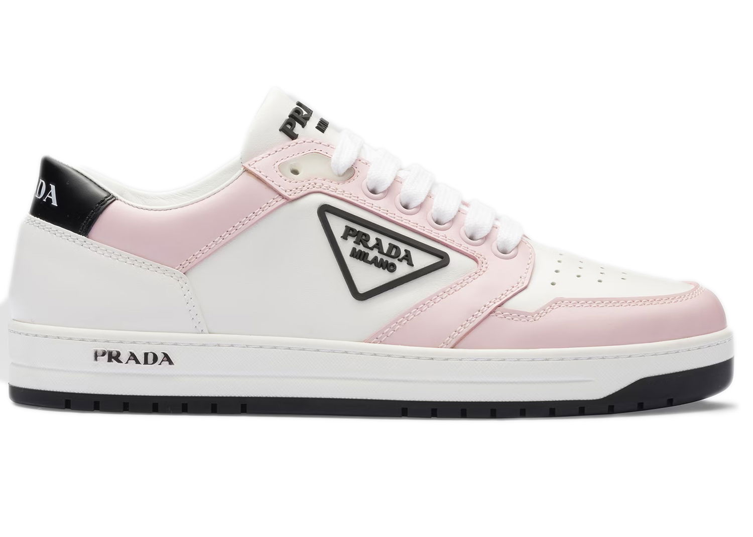 Кецове и обувки Prada District Leather "White Pink" W Розово | 1E790M_3LJ6_F0D8U_F_030, 0