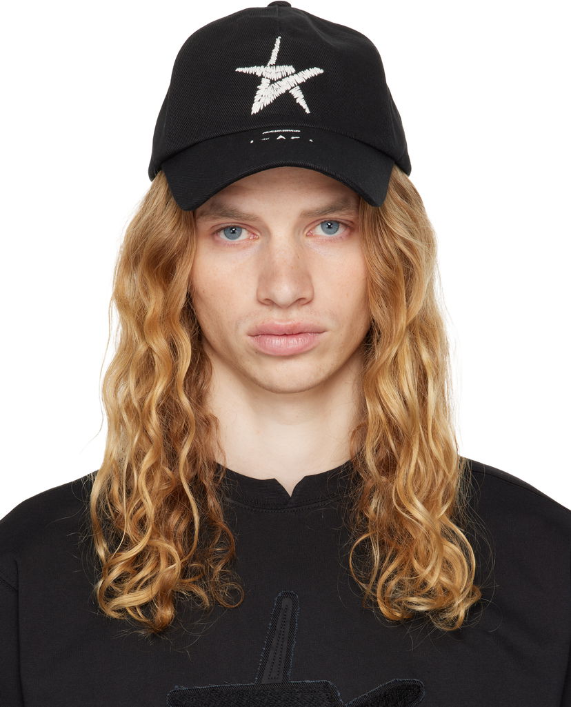 Шапка с козирка ADER ERROR Embroidered Star Baseball Cap Черно | BN01FWHW0211BK