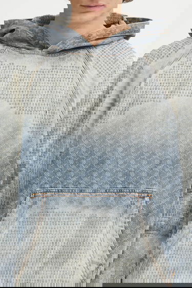 Суитчър DAILY PAPER Daily Paper Destroyed Denim Hoodie Синьо | 2521025, 3
