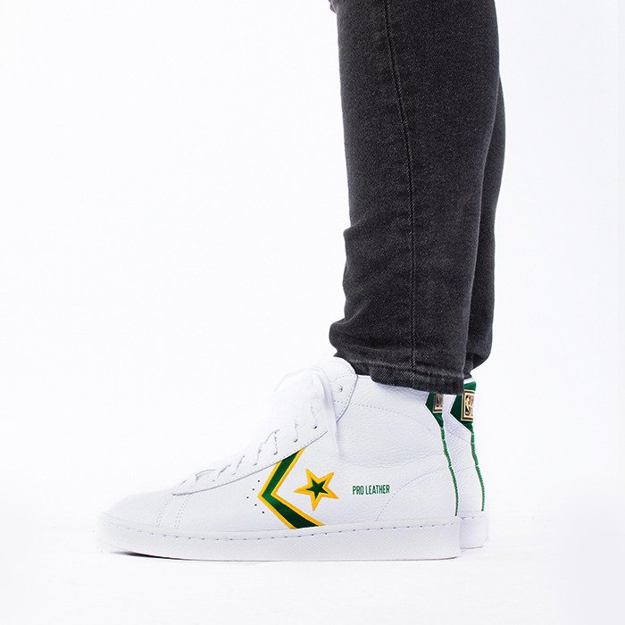 Кецове и обувки Converse Pro Leather Mid "Boston Celtics" Бяло | 167061C, 1
