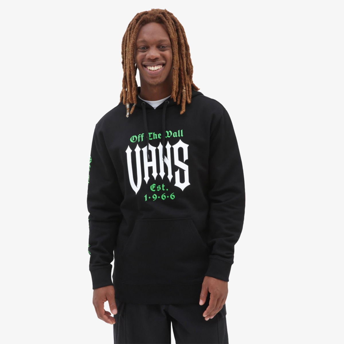 Суитчър Vans Black Hoodie with Logo Print Черно | VN000086BLK, 0