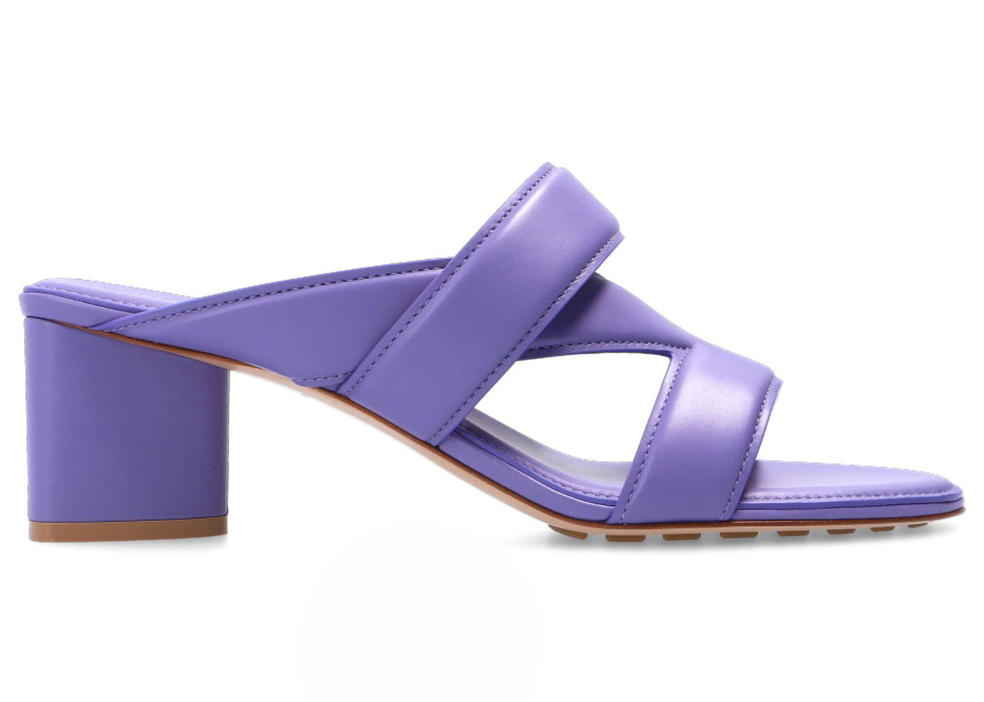 Кецове и обувки Bottega Veneta Leather Crossover-Strap Sandals Лилаво | 651376VBSL05176, 0
