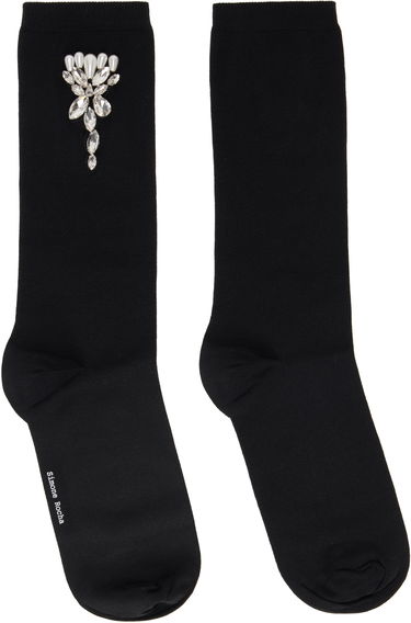 Чорапи Simone Rocha Simone Rocha Embellished Carnation Socks Черно | SOCK 58 0639, 0