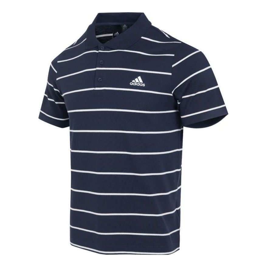 Поло тениска adidas Originals Striped Polo Shirt Синьо | IA8164, 0