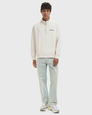 Суитчър CALVIN KLEIN Calvin Klein Jeans Half-Zip Sweatshirt Бяло | LV04RC227GYAS, 2