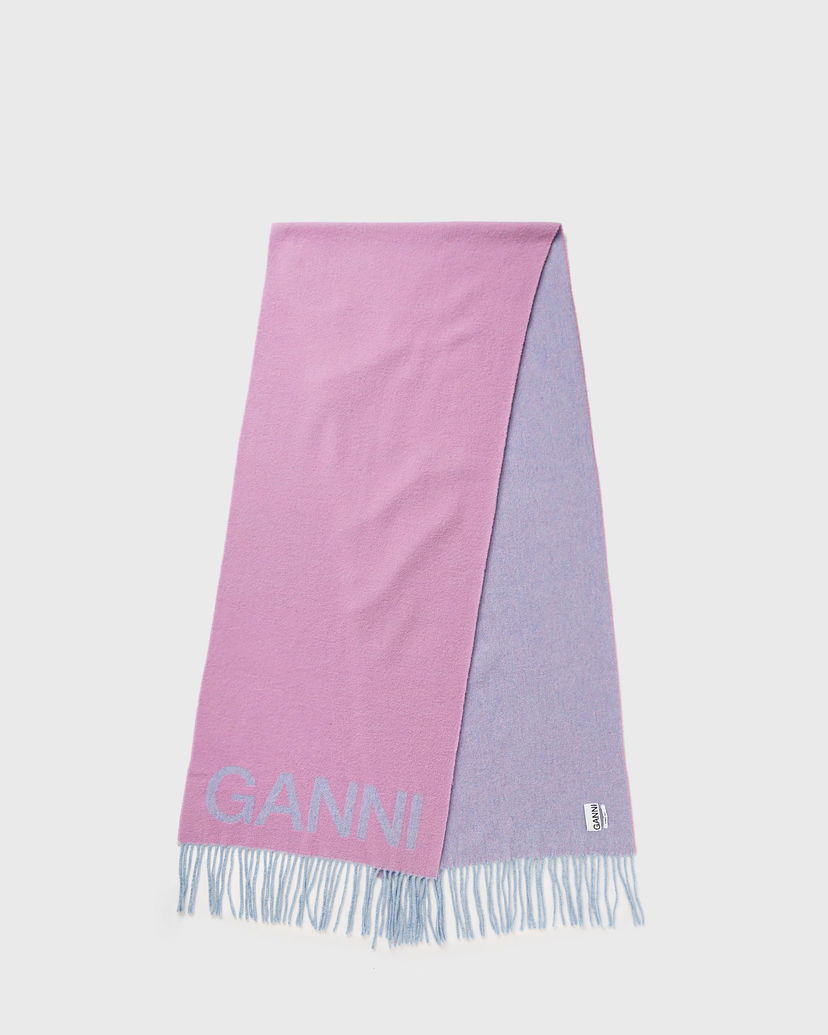 Шал GANNI Fringed Wool Scarf Розово | A6200-733