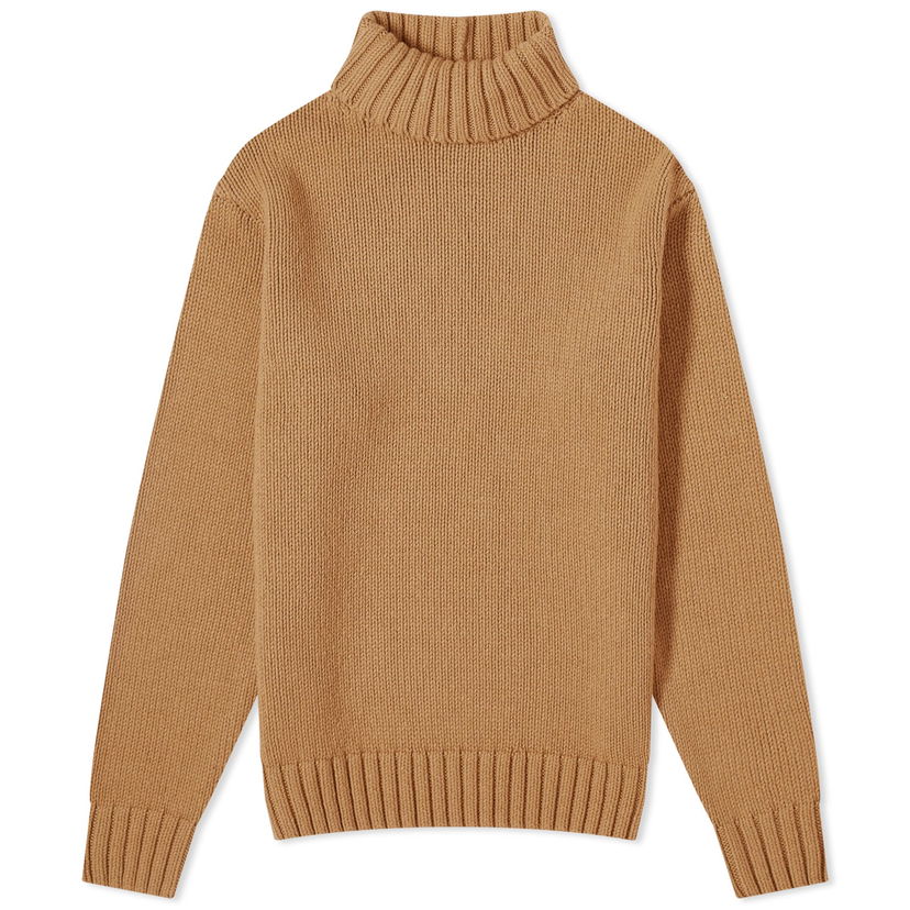 Пуловер Helmut Lang Helmut Lang Funnel Neck Knit Sweater Кафяво | N10HW705-E05