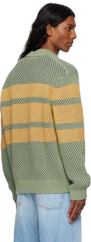 Яке MAISON KITSUNÉ Maison Kitsuné Striped Mesh Blouson Jacket Зелено | OM02136KT1125, 2