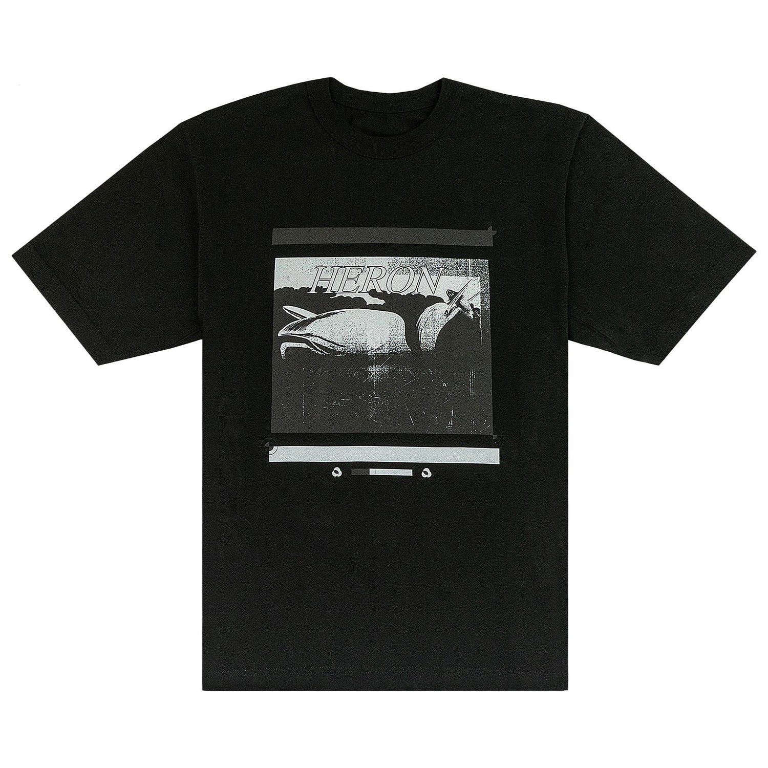 Тениска HERON PRESTON Misprinted Tee Черно | HMAA032S23JER0061010, 1