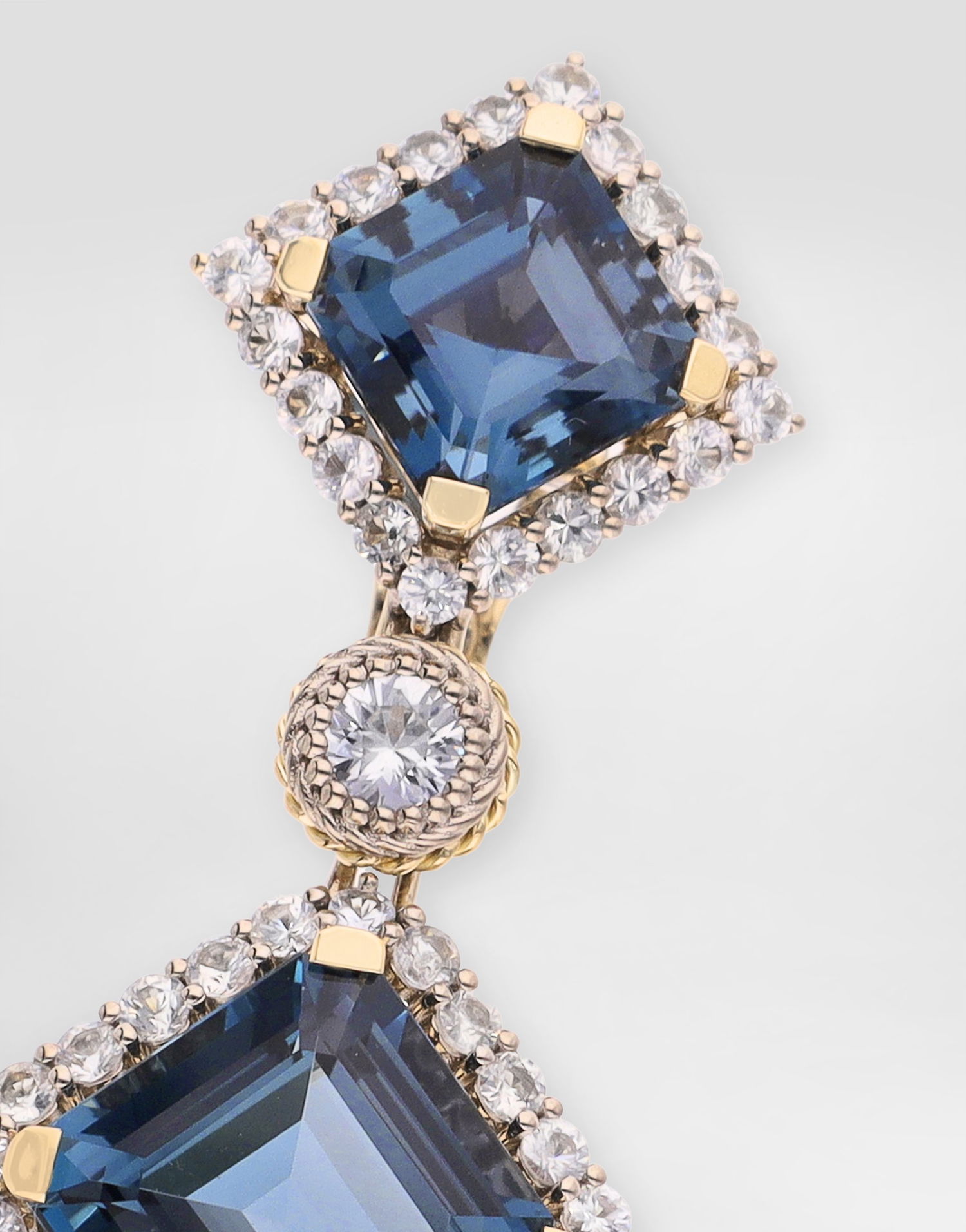Обеци Dolce & Gabbana Dolce & Gabbana Eleganza Gold Topaz and Sapphire Earrings Синьо | WESA3GWTOP187583, 1