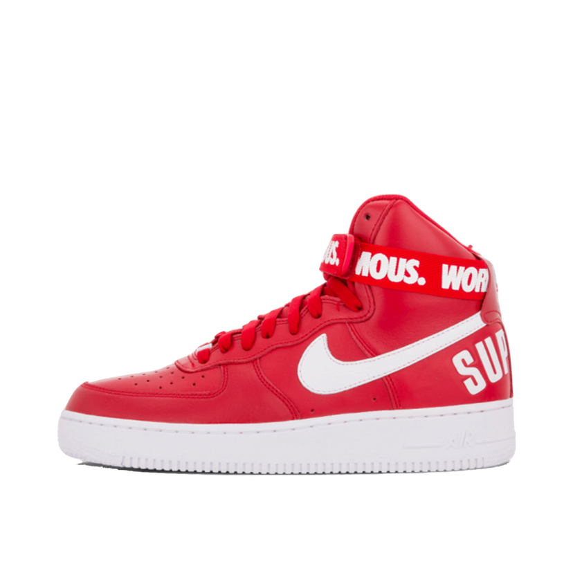 Кецове и обувки Nike Supreme x Air Force 1 High Червено | 698696-610