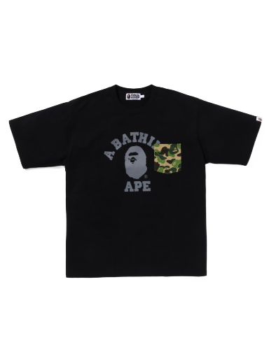 Тениска BAPE ABC Camo College Pocket Relaxed Tee Черно | 1J20-109-003
