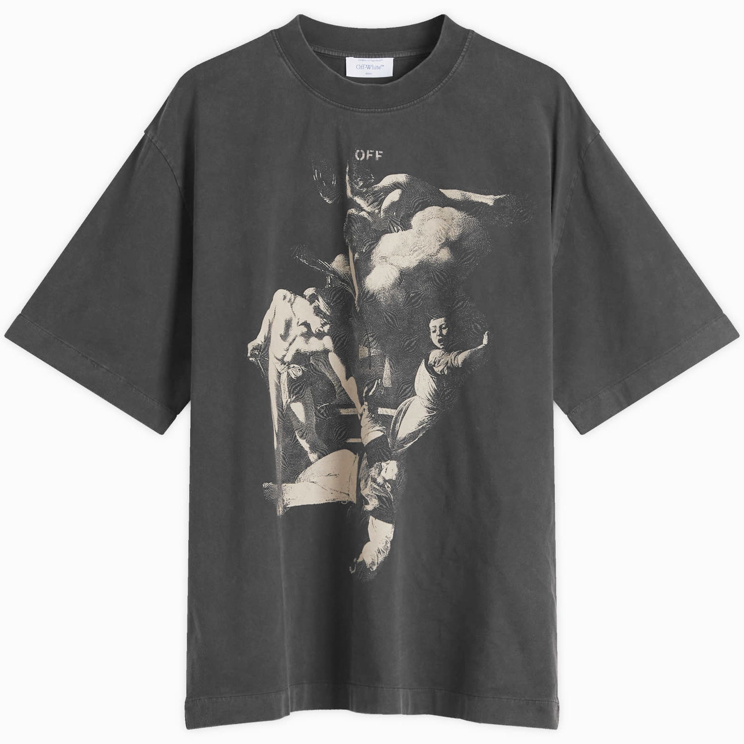 Тениска Off-White Martyrdom Skate Vintage Black T-Shirt Сиво | OMAA120S25JER00H1361, 0