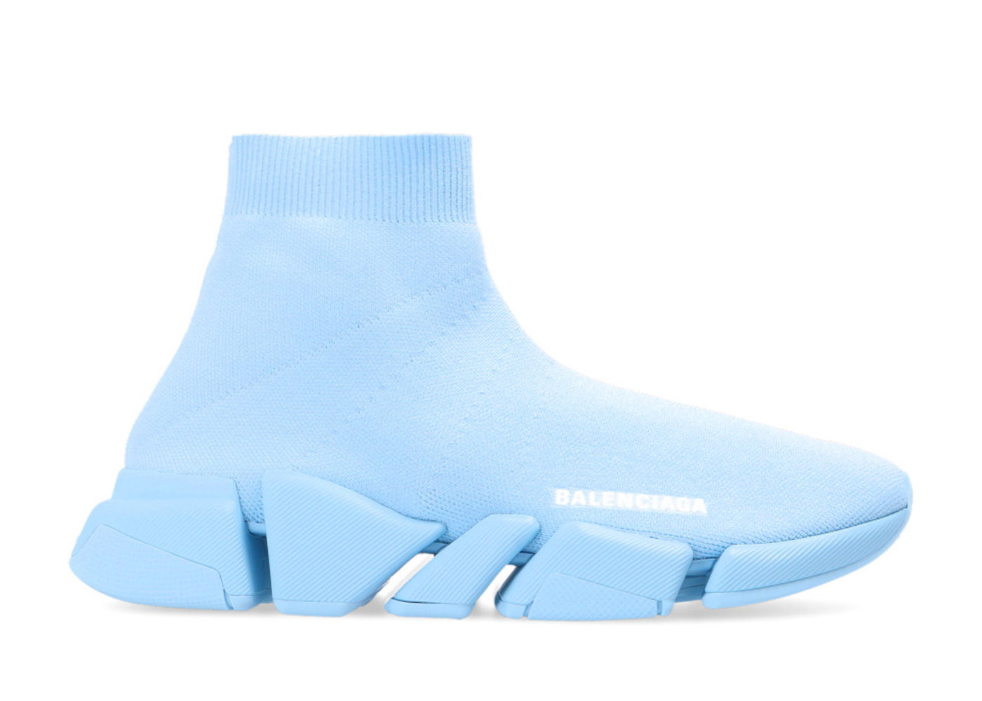 Кецове и обувки Balenciaga Speed Trainer Full Light Blue W Синьо | 617196W2DB14317, 0