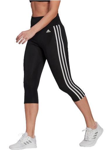 Клинове adidas Originals High Rise 3 Stripes 3/4 Leggings Черно | gl3985