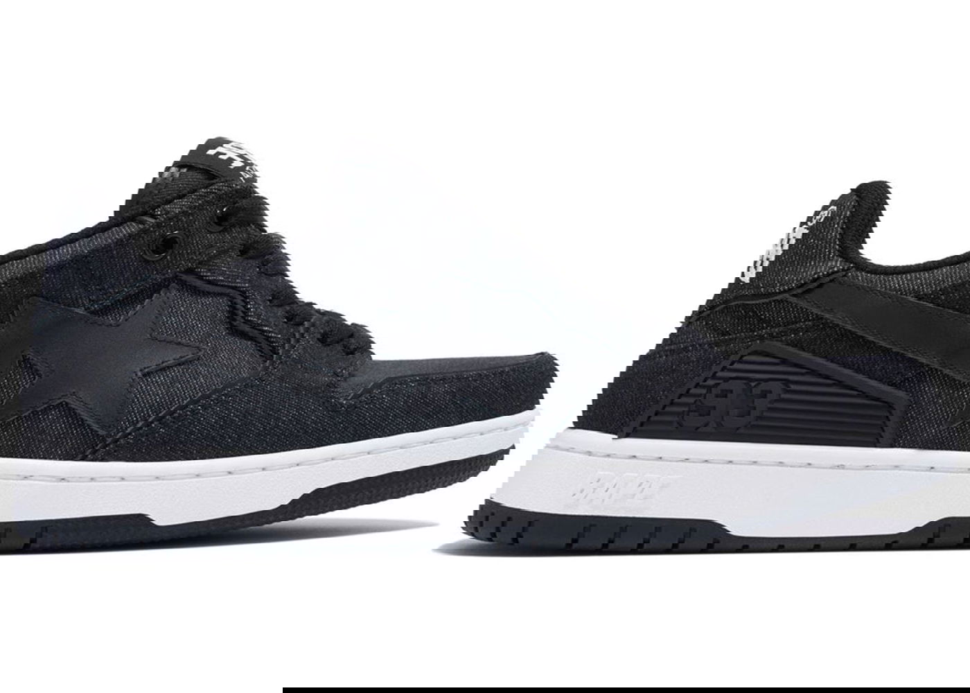 Кецове и обувки BAPE A Bathing Ape Sk8 Sta "Black Denim" Черно | 001FWJ201005_BLK/001FWJ202005_BLK, 0
