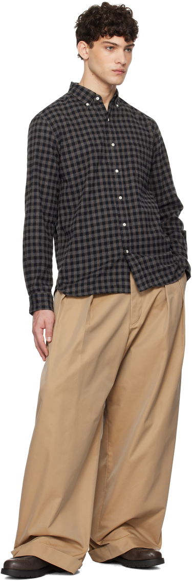 Риза BEAMS BEAMS PLUS Button-Down Gingham Check Shaggy Shirt Сиво | 38110244139, 3