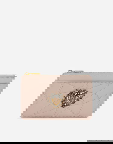 Портфейл Dolce & Gabbana Devotion Medium Quilted Leather Card Holder Бежово | BI1261AV96780412, 0