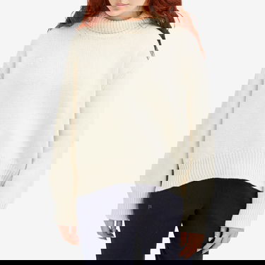 Пуловер PANGAIA Recycled Cashmere Chunky Turtleneck Sweater, Size Large Бяло | 10000672139, 2