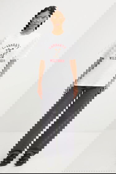 Тениска Carhartt WIP Short Sleeve Wild Dog T-Shirt Бяло | I035487.02XX, 4