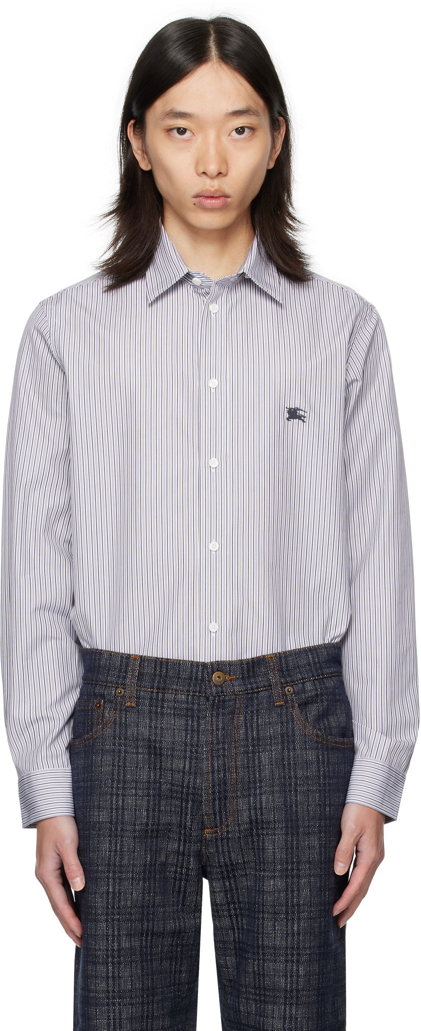Риза Burberry Burberry Striped Cotton Shirt Многоцветен | 8110883