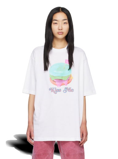 Тениска Acne Studios Kiss Me T-Shirt Бяло | CL0176-