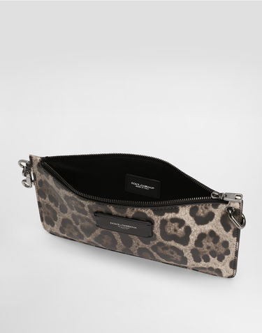 Чанта за пътуване Dolce & Gabbana Dolce & Gabbana Calfskin Leopard Print Toiletry Bag Многоцветен | BP3343A6519HY13M, 3