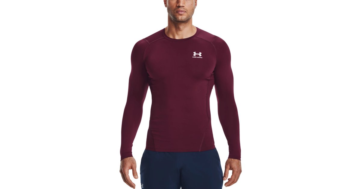 Тениска Under Armour HG Armour Comp Tee Бургунди | 1361524-609, 1