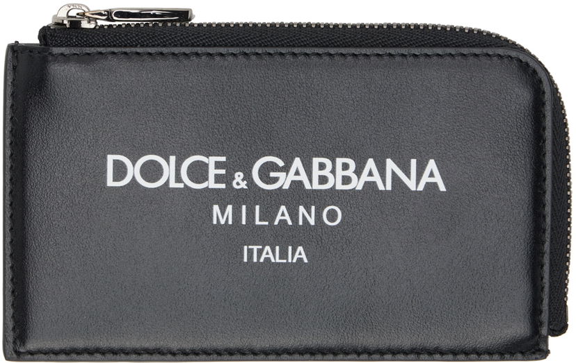 Портфейл Dolce & Gabbana Black Logo Card Holder Черно | BP3274AN244